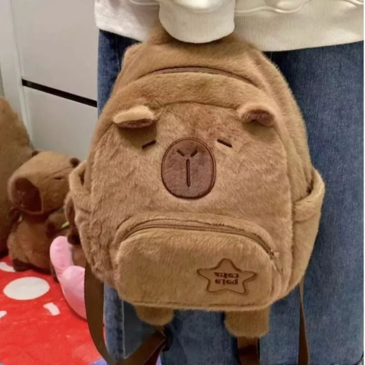 Mochila de Capibara Adorable – Ideal para la Escuela y como Regalo 🦫🎒